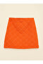 Zippered Waist Quilted A-line Women's Skirt - 4