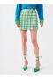 Peak New Season Zippered Waist Patterned A-Line Women's Tweed Skirt - 5