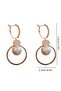 Stylish Long Dangle Earrings with Stones and Pearls for Wedding Evening Dresses - 3
