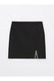 Nevavm Women's Satin Skirt with Normal Waist Slit Detail - 6