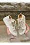 Beige Linen (Jule) Women's Stone Lace-up Sneakers - 7