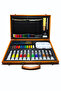 Bergamo 56-Piece Mixed Drawing Painting Media and Art Set with Wooden Carrying Bag