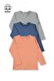 Girl Boy Child Set of 3 Plain Basic Design Seasonal Top Badi T-Shirt
