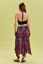 Loose Midi Flared Skirt with Tie Waist - 7