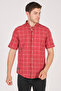 Short Sleeve Slim Fit Plaid Shirt - 3