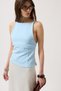 Back Ribbon Detail Baby Blue Blouse - 4