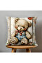 4-Piece Double-Sided Digital Printing Throw Pillow Cover - Children's Baby Room - Cute Animal Theme - 2