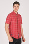 Short Sleeve Slim Fit Plaid Shirt - 4