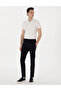 Navy Blue Slim Fit Jogger Canvas Trousers 50305261-Vr033