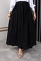 Women's 100% Viscose Pleated Dress with Elastic Waist and Wrinkle Detail - 8
