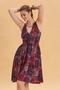 Bohemian Style Double-breasted V-neck Dress - 5
