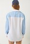 Women's Baby Blue Garni Detail Oversize Shirt 4449 60261564 - 5