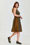 Bohemian Style Double-breasted V-neck Dress - 4