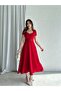 Raziana Midi Dress 3674 - Red - 3