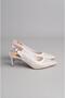 Select 088 stone heel women's shoe (heel 7 cm) white - 4