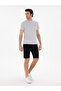 Black Slim Fit Casual Shorts 50300988-Vr046