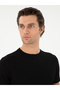 Black Slim Fit Striped Textured Crew Neck T-Shirt 50303372-Vr046 - 2