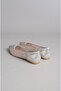 Select 1729 stone tulle detail women's flat shoe silver - 4