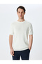 Crew Neck Regular Fit Viscose Blended Short Sleeve Knitwear T-Shirt - 3
