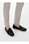 Black 100% Leather Loafer Shoes 50308466-Vr046 - 6