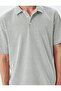 Short Sleeve Striped Regular Fit Cotton Blend Polo Neck T-Shirt - 5