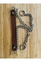 Bag Chain Set (Chain and 2 Ad Locking Rings) Total Length: 120 Cm. Leather Color: Dark Brown. - 2