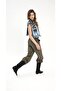 Camouflage Denim Detail Crop Women's Vest - 5
