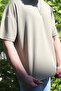 Men's Green Oversize Modal 100% Cotton Fabric Relaxed Cut Crew Neck T-Shirt - 6