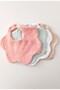 Flower 4-Piece 100% Cotton Organic 8-Layer Muslin Baby Drool Bib / Nickel Free Snap Fasteners - 3