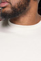 تي شيرت رجالي من القطن باللون البيج كبير الحجم برقبة دائرية - 4