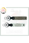 Ash Grey-White, Special for Motor Enthusiasts, Custom Production Keychain with Name Plate and A+ Blood Type Written
