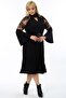 Lace Sleeves and Flounce-Cut Bustline Belted Dress - 5