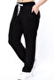 V-Neck Short Batwing Sleeve Floral Stone Embroidered Slit Blouse with Drawstring Waist Elastic Pocketed Pants Set - 7