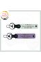 Purple Violet-White, Emergency Keychain Set with Name Plate and Blood Type Lettering for Motorcycle Lovers