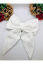 White Cotton Scalloped Fabric Automatic Buckle