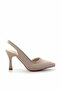 Matte Beige Women's Classic Heeled Shoes K01471060138