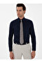 Navy Blue Slim Fit Cotton Classic Shirt 50311551-Vr033 - 3