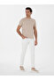 White Slim Fit Cotton Blend Jean Pants 50304038-Vr013 - 3