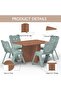 Modern Wooden Child Desk with 4 Plastic Chair - Caramel Nude - 3