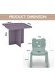 Modern Wooden Child Desk with 2 Plastic Chair - Purple - 2