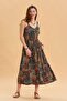 Slit Strappy Bohemian Dress