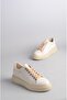 Select 2203 genuine leather sneakers shoes beige - 7