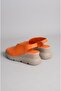 Select 7712 genuine leather wedge heel women's sandal orange - 5
