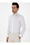 White Slim Fit Cotton Blend Ata Collar Tuxedo Shirt 50304086-Vr013 - 3