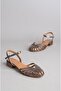 Seç 024 Genuine Leather Women's Shoes (Heel Height: 3cm) Bronze - 5