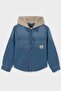 Boy's 8-18 Years Old Hooded Denim Shirt 6120 - 2