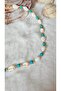 Turquoise Beaded Conch Necklace – Gold Color – Summer Bohemian Accessory - 2
