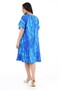 Women's Viscose Half Sleeve Square Neck Dress Blue - 7
