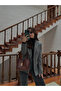 Women's Long Strap Shoulder and Crossbody Bag with Burgundy Mini Lock Detail Makeup Bag - 6