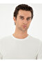 White Slim Fit Crew Neck Textured T-Shirt 50305097-Vr013 - 2